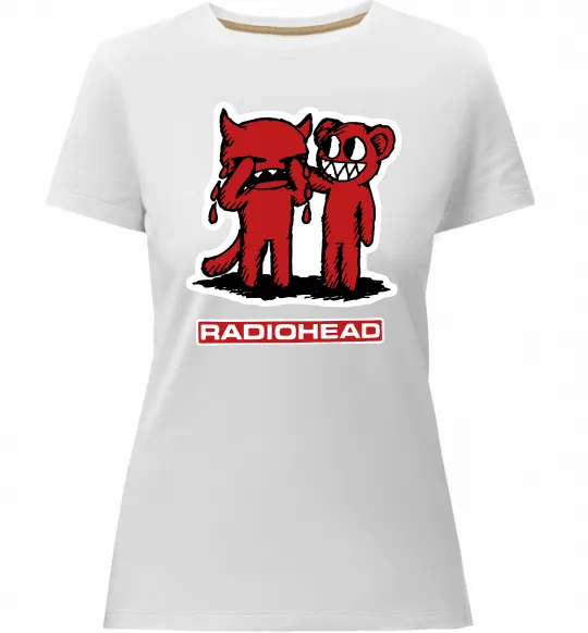 Женская премиум футболка Radiohead amnesiac Белый фото