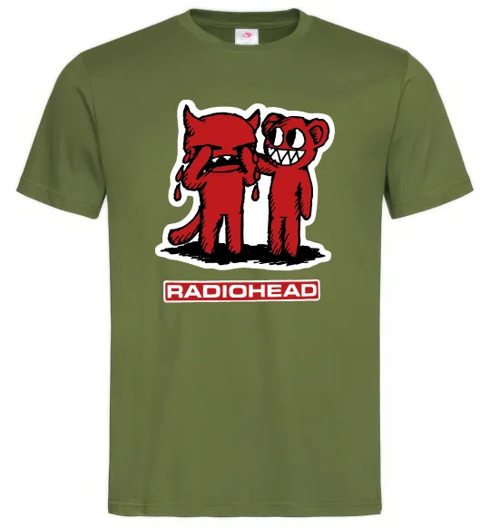 Мужская футболка Radiohead amnesiac Оливковый фото