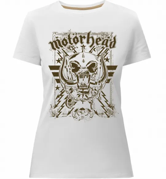 Жіноча преміум футболка Motorhead Білий фото