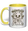 Чашка з кольоровою ручкою Motorhead Лимонний фото