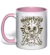 Чашка з кольоровою ручкою Motorhead Ніжно рожевий фото