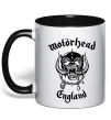 Чашка з кольоровою ручкою Motorhead England Чорний фото