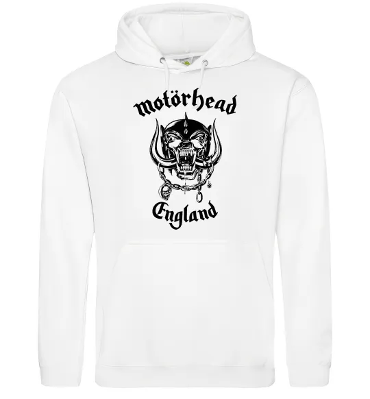 Мужская толстовка (худи) Motorhead England Белый фото
