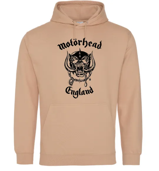 Мужская толстовка (худи) Motorhead England Песочный фото