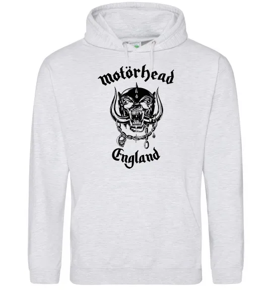 Женская толстовка (худи) Motorhead England Серый меланж фото