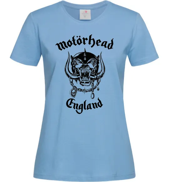 Жіноча футболка Motorhead England Блакитний фото