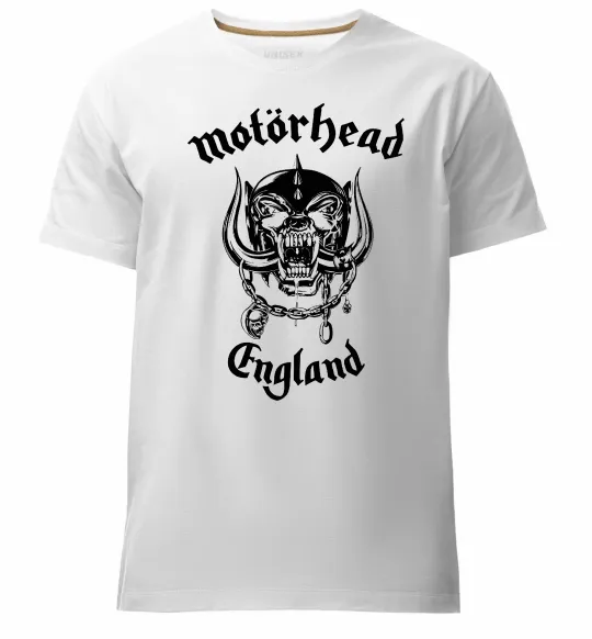 Чоловіча преміум футболка Motorhead England Білий фото