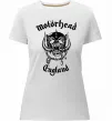 Жіноча преміум футболка Motorhead England Білий фото