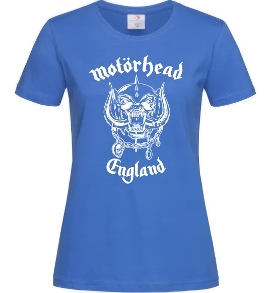 Жіноча футболка Motorhead England Яскраво-синій фото
