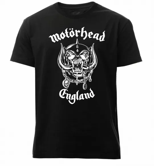 Чоловіча преміум футболка Motorhead England Чорний фото