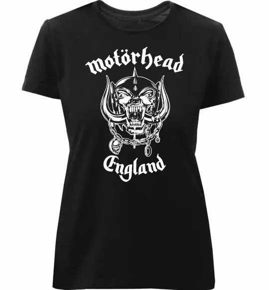 Жіноча преміум футболка Motorhead England Чорний фото