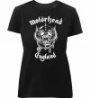 Жіноча преміум футболка Motorhead England Чорний фото