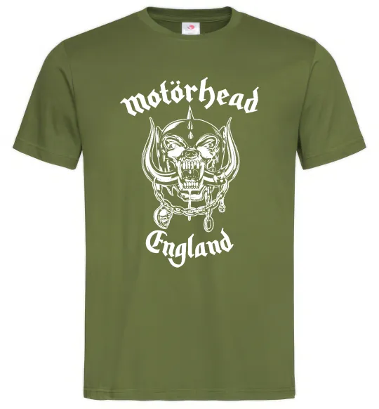 Мужская футболка Motorhead England Оливковый фото