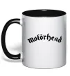 Чашка з кольоровою ручкою Motorhead logo Чорний фото