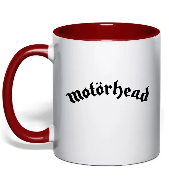 Чашка з кольоровою ручкою Motorhead logo Червоний фото