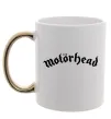 Чашка з кольоровою ручкою Motorhead logo Золото фото