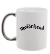 Чашка з кольоровою ручкою Motorhead logo Срібло фото