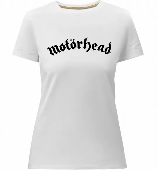 Жіноча преміум футболка Motorhead logo Білий фото