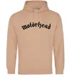 Женская толстовка (худи) Motorhead logo Песочный фото