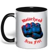 Чашка з кольоровою ручкою Motorhead Iron fist Чорний фото