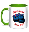 Чашка з кольоровою ручкою Motorhead Iron fist Зелений фото