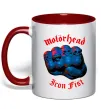 Чашка з кольоровою ручкою Motorhead Iron fist Червоний фото