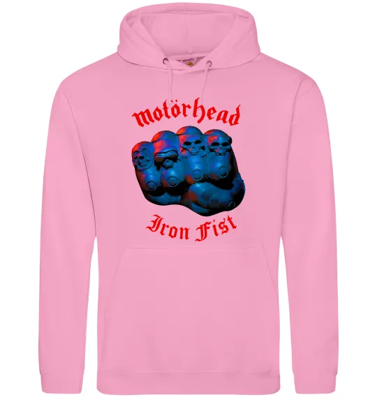 Женская толстовка (худи) Motorhead Iron fist Розовый фото