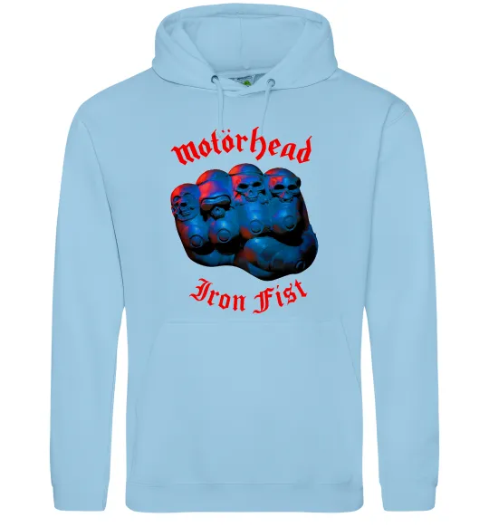 Женская толстовка (худи) Motorhead Iron fist Голубой фото