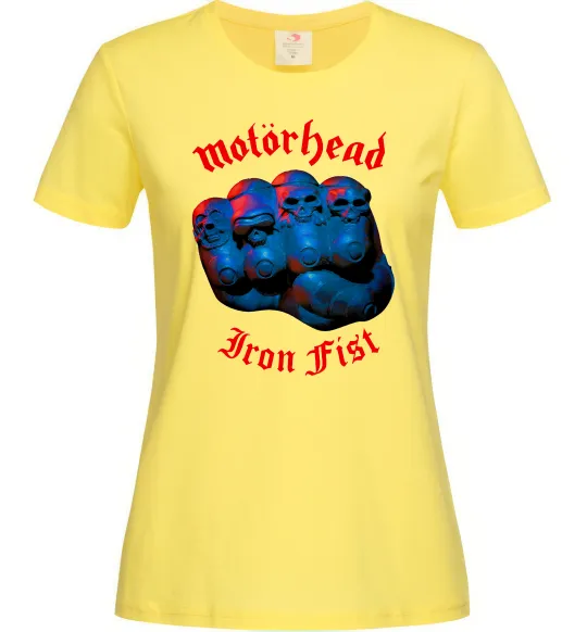 Женская футболка Motorhead Iron fist Лимонный фото