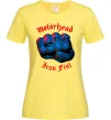 Женская футболка Motorhead Iron fist Лимонный фото