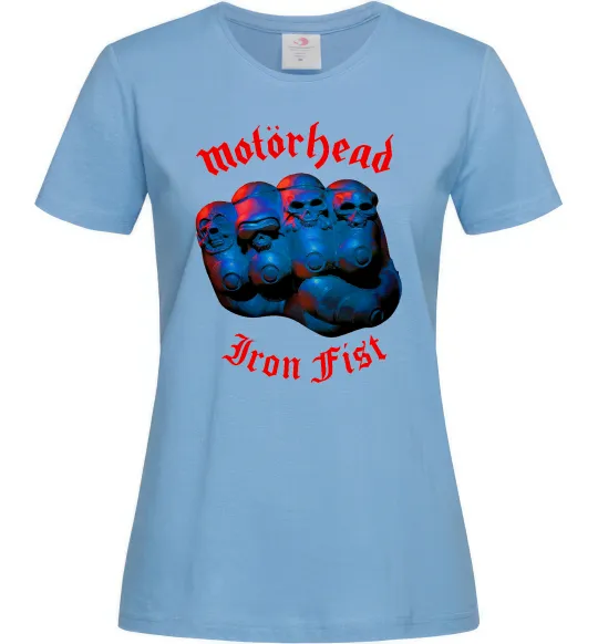 Женская футболка Motorhead Iron fist Голубой фото
