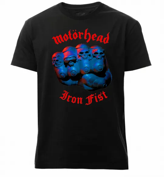 Мужская премиум футболка Motorhead Iron fist Черный фото