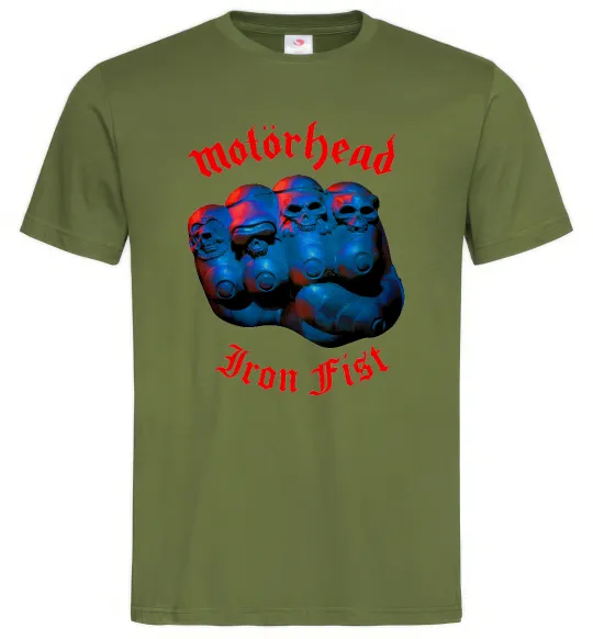 Чоловіча футболка Motorhead Iron fist Оливковий фото