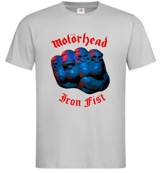 Чоловіча футболка Motorhead Iron fist Сірий фото