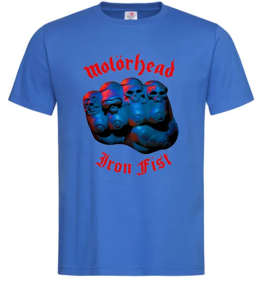 Чоловіча футболка Motorhead Iron fist Яскраво-синій фото
