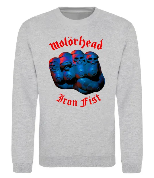 Світшот Motorhead Iron fist Сірий меланж фото