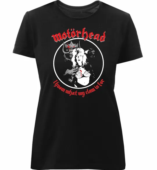 Женская премиум футболка Моторхед Черный фото