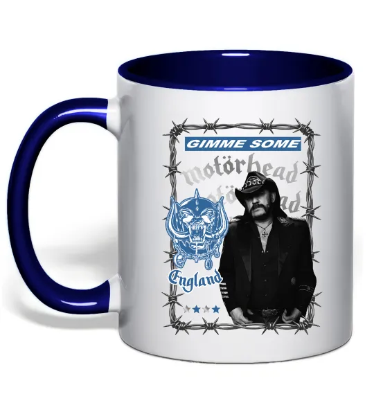 Чашка с цветной ручкой Motorhead Gimme some Глубокий темно-синий фото