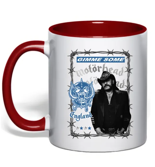 Чашка с цветной ручкой Motorhead Gimme some Красный фото