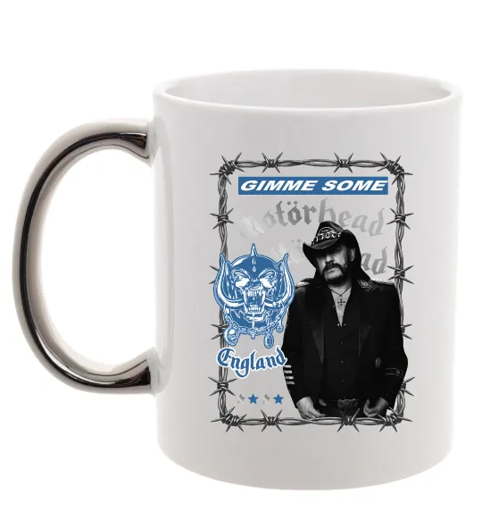 Чашка с цветной ручкой Motorhead Gimme some Серебро фото