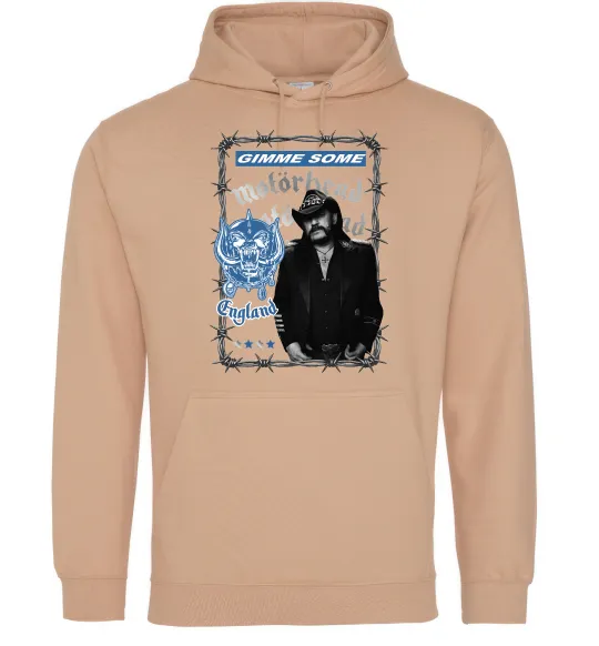 Мужская толстовка (худи) Motorhead Gimme some Песочный фото