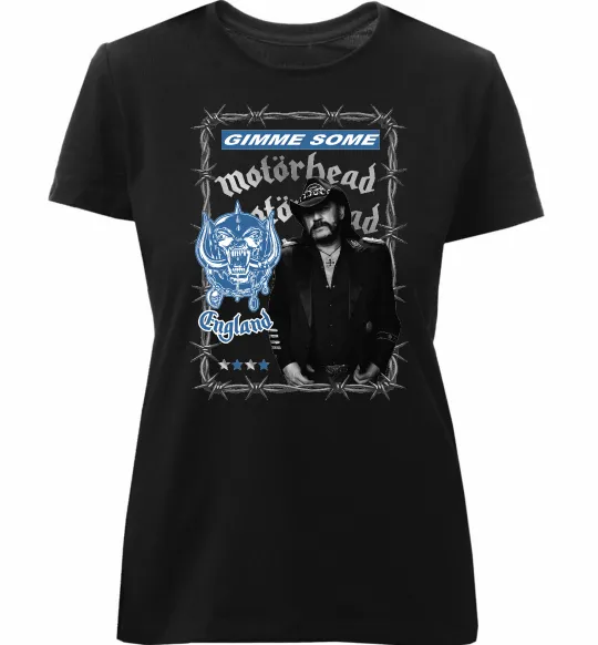 Женская премиум футболка Motorhead Gimme some Черный фото