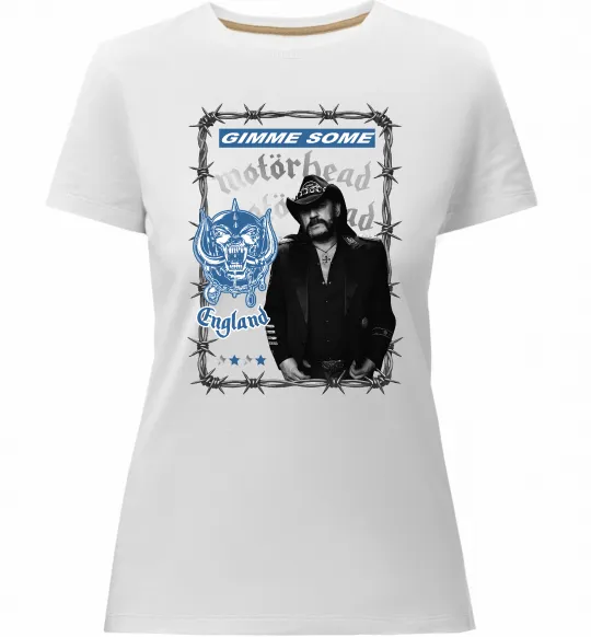 Женская премиум футболка Motorhead Gimme some Белый фото