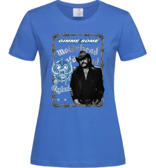 Жіноча футболка Motorhead Gimme some Яскраво-синій фото