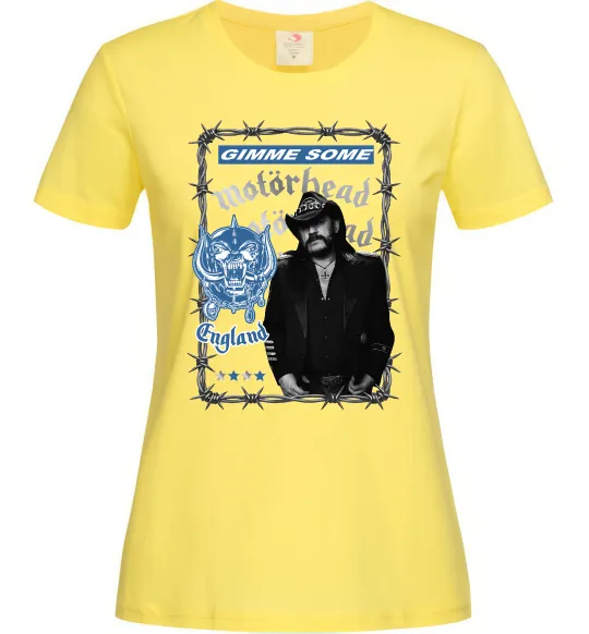 Жіноча футболка Motorhead Gimme some Лимонний фото