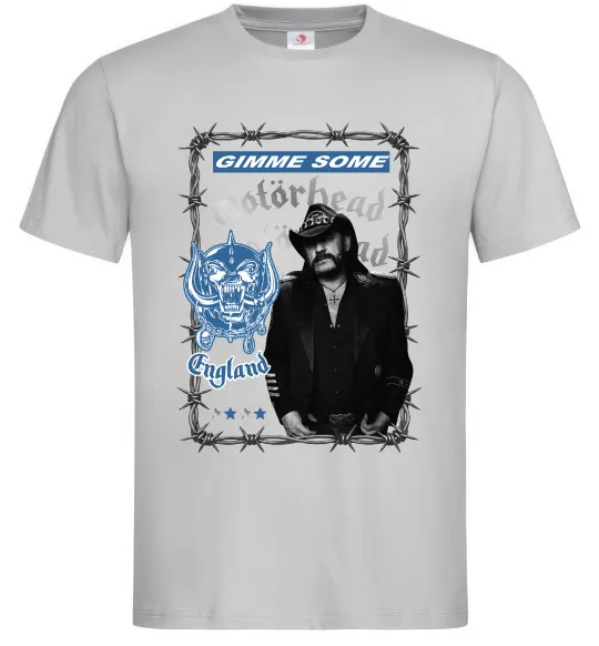 Мужская футболка Motorhead Gimme some Серый фото