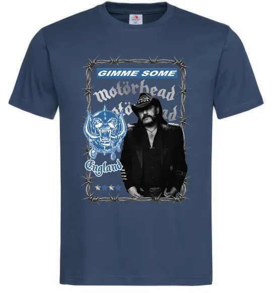 Мужская футболка Motorhead Gimme some Темно-синий фото
