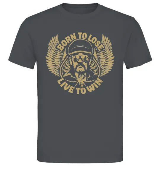 Мужская футболка Lemmy Born to lose live to win Графит фото