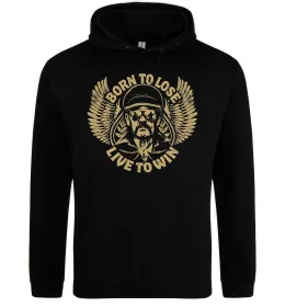 Женская толстовка (худи) Lemmy Born to lose live to win Черный фото