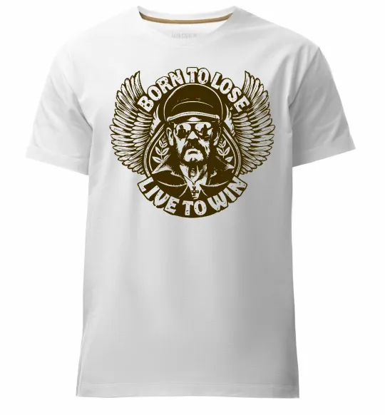 Мужская премиум футболка Lemmy Born to lose live to win Белый фото